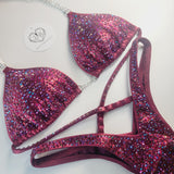 Burgundy Scatter Physique suit