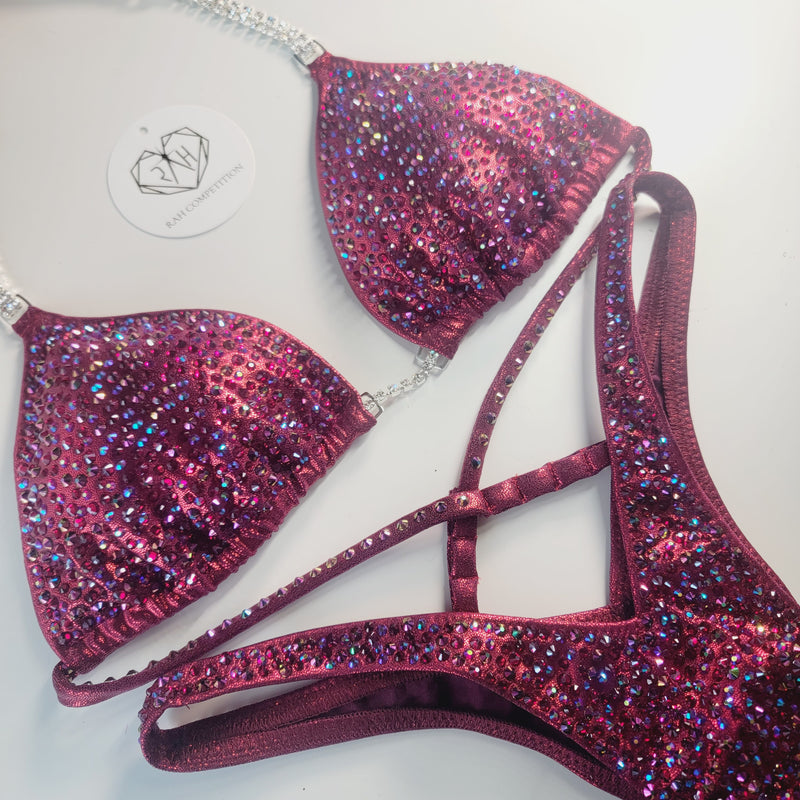 Burgundy Scatter Physique suit