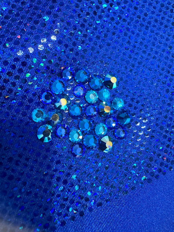 Custom royal blue competition bikini