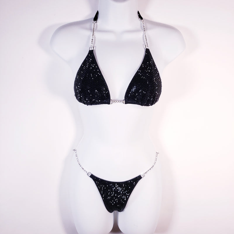 Premade Black competition bikini