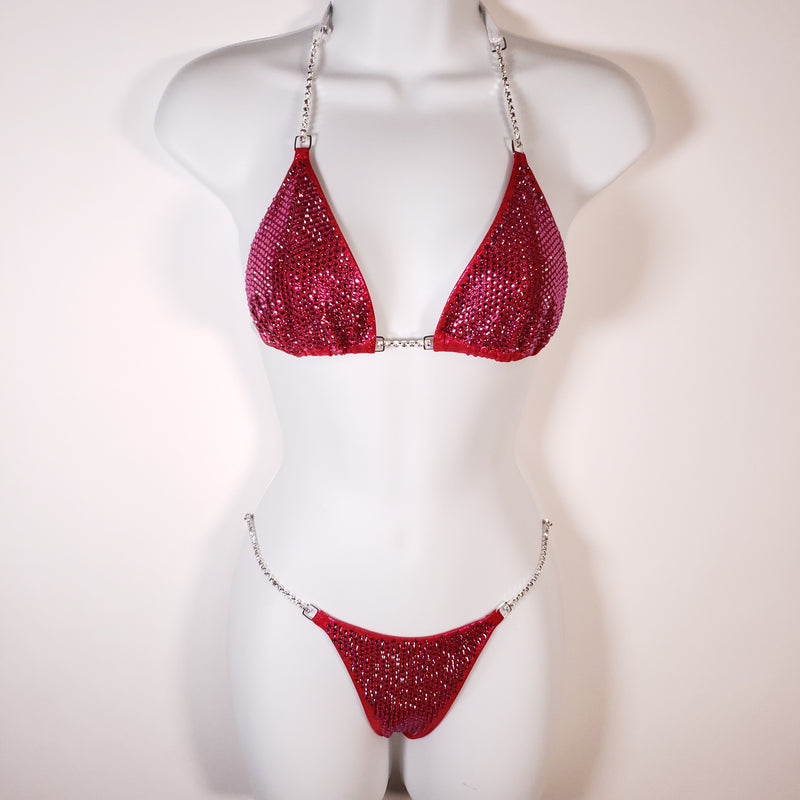Premade Fuchsia competition bikini