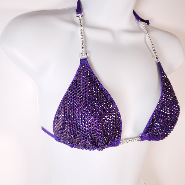 Premade Purple indigo competition bikini
