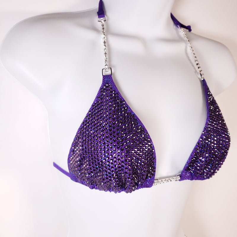Premade Purple indigo competition bikini