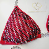 Red, Clear Zigzag Wellness Bikini