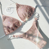 Premade Champagne scatter competition bikini