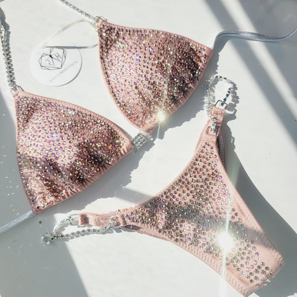 Premade Champagne scatter competition bikini
