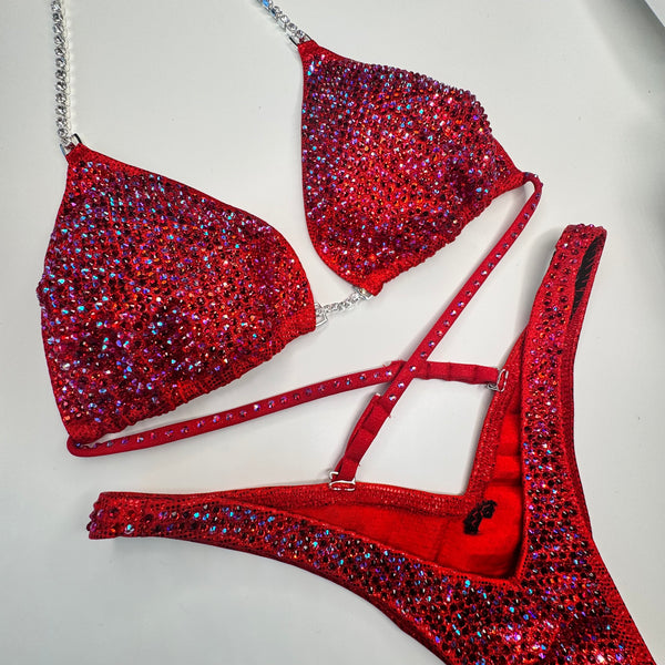 Red diamond figure suit