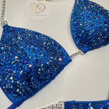 Wellness Royal Blue Scatter Competition Bikini