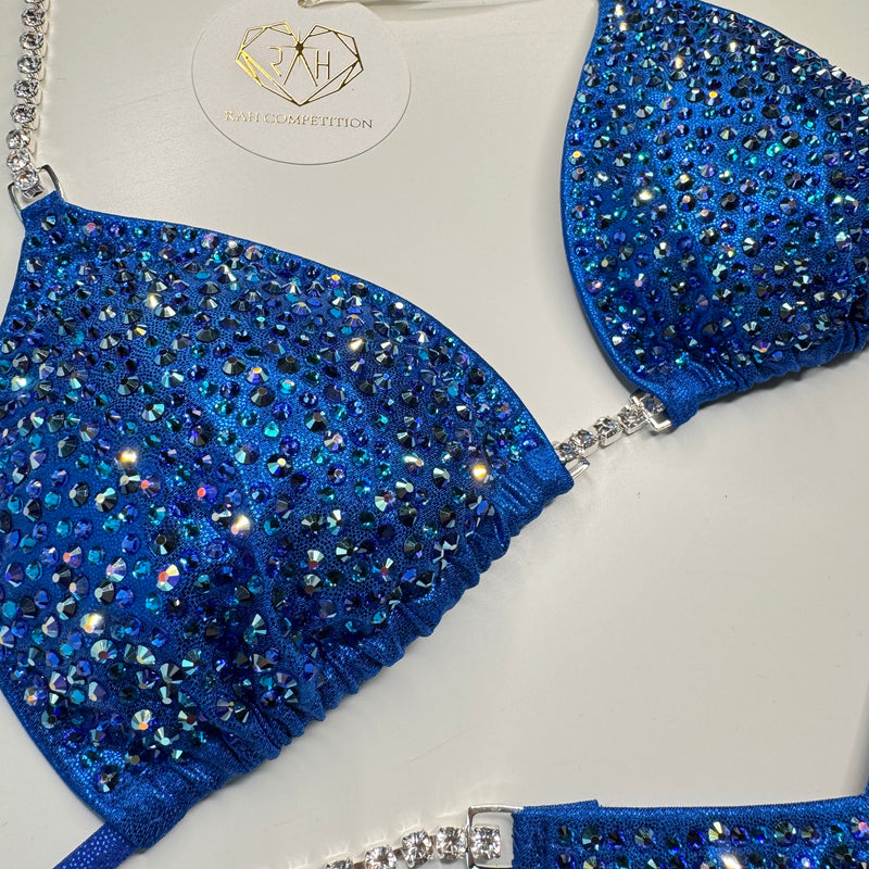 Wellness Royal Blue Scatter Competition Bikini