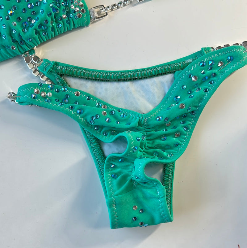 Premade mint competition bikini