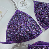 Purple Bliss Sea Scatter Competition Bikini