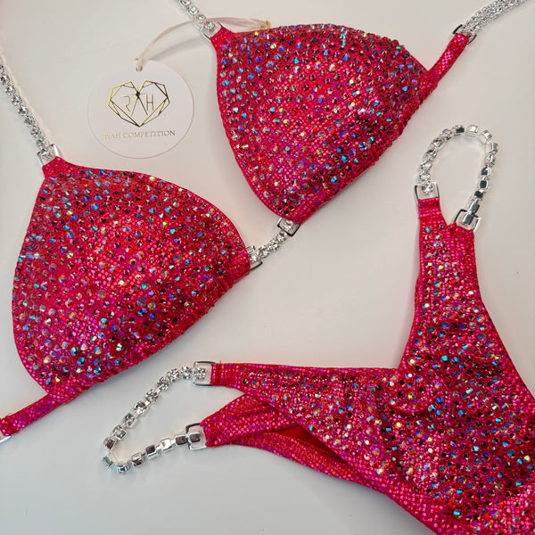 Fuchsia hot pink Scatter Competition Bikini