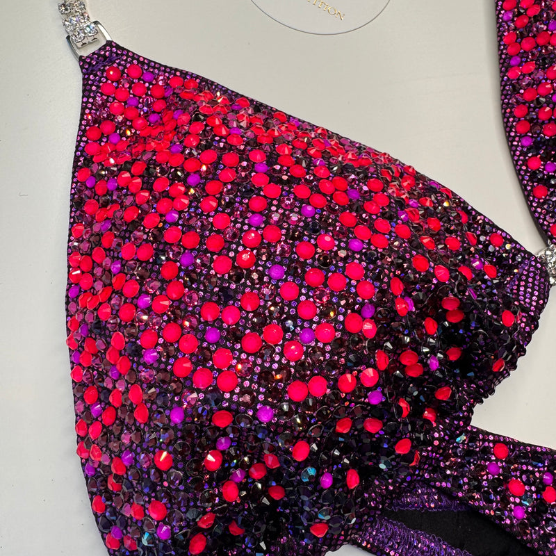 Fuchsia purple Figure suit