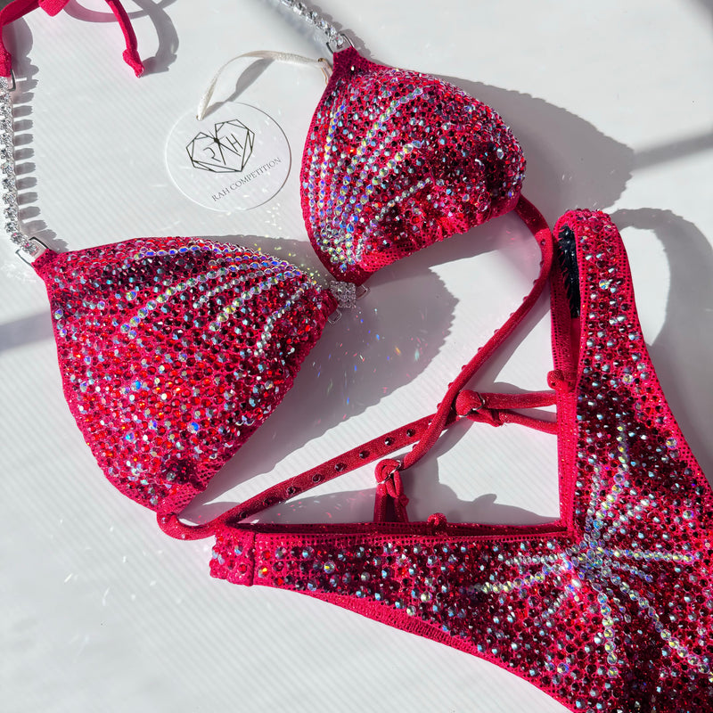 Red Sparkle Figure suit