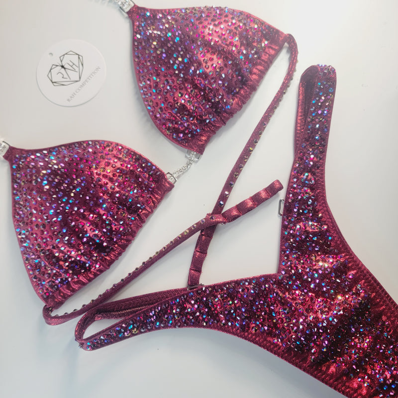 Burgundy Scatter Physique suit