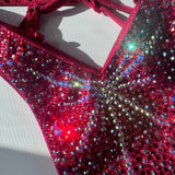 Red Sparkle Figure suit