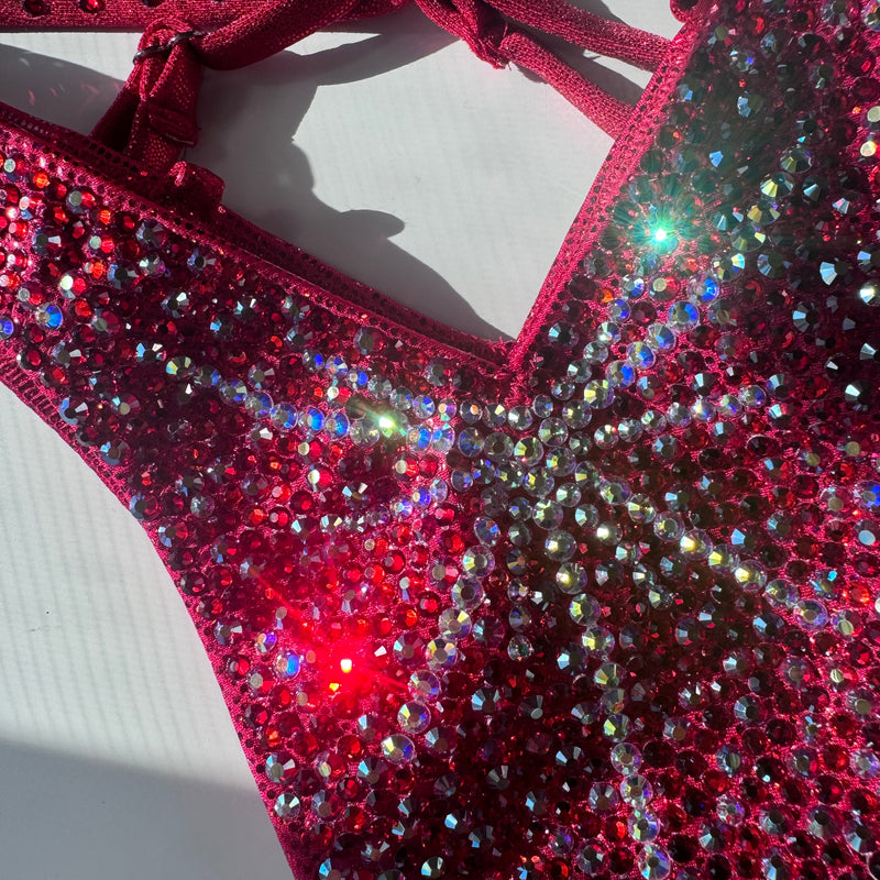 Red Sparkle Figure suit