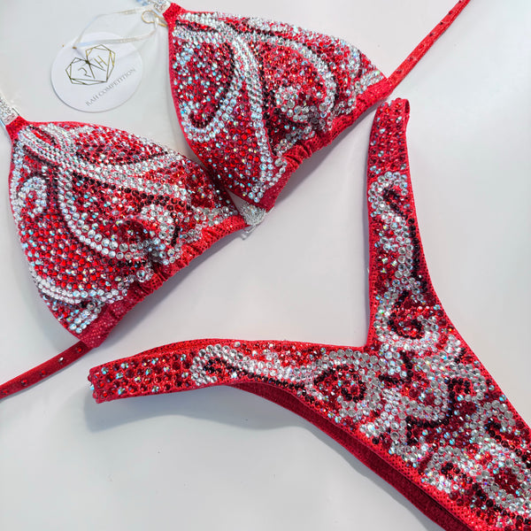 Red Swirl figure suit