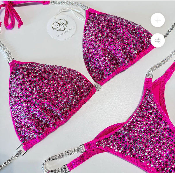 Deposit hot pink figure suit