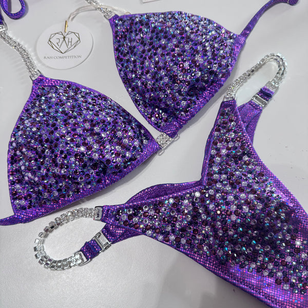 Purple Bliss Sea Scatter Competition Bikini