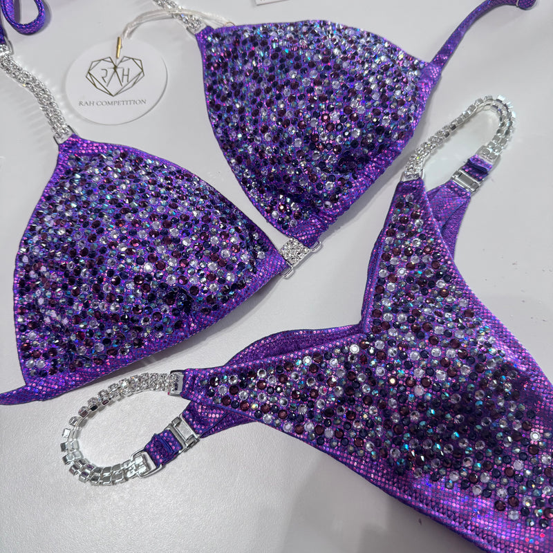 Purple Bliss Sea Scatter Competition Bikini