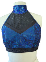 Premade black and blue fitness outfit