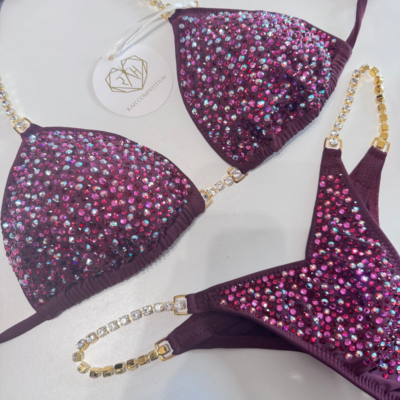 Maroon Competition Bikini