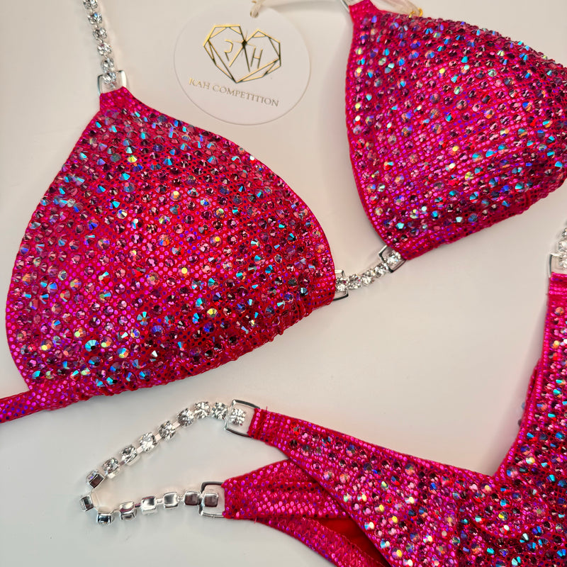 Fuchsia hot pink Scatter Competition Bikini