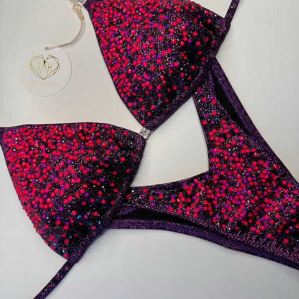 Fuchsia purple Figure suit