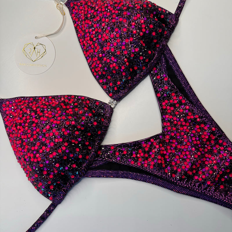 Fuchsia purple Figure suit