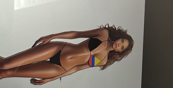 Custom matte black flag posing suit