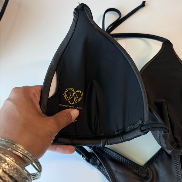 Pleather Black  Wellness Posing suit