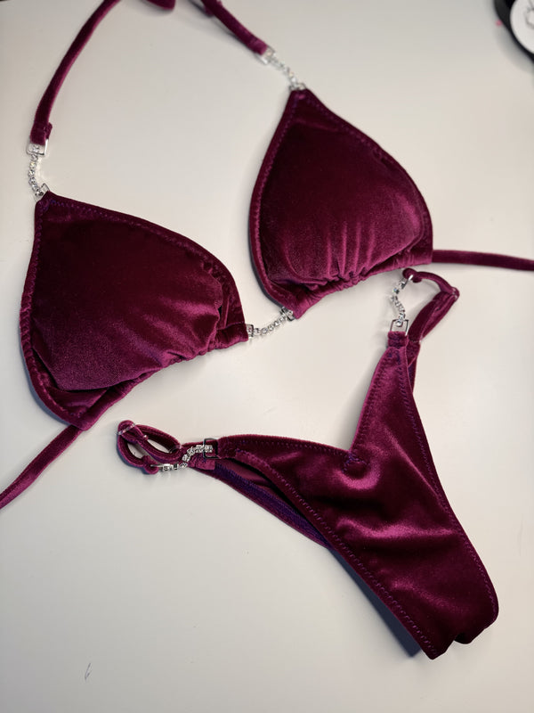 Wellness Velvet Magenta Posing suit