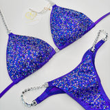 Holo Purple Blue Scatter Competition Bikini