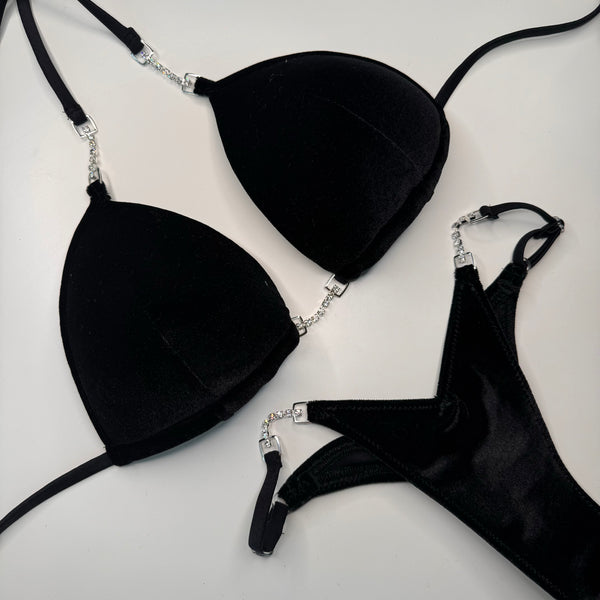 Velvet Molded V -front Posing suit
