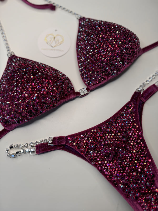 Velvet diamond magenta Competition Bikini