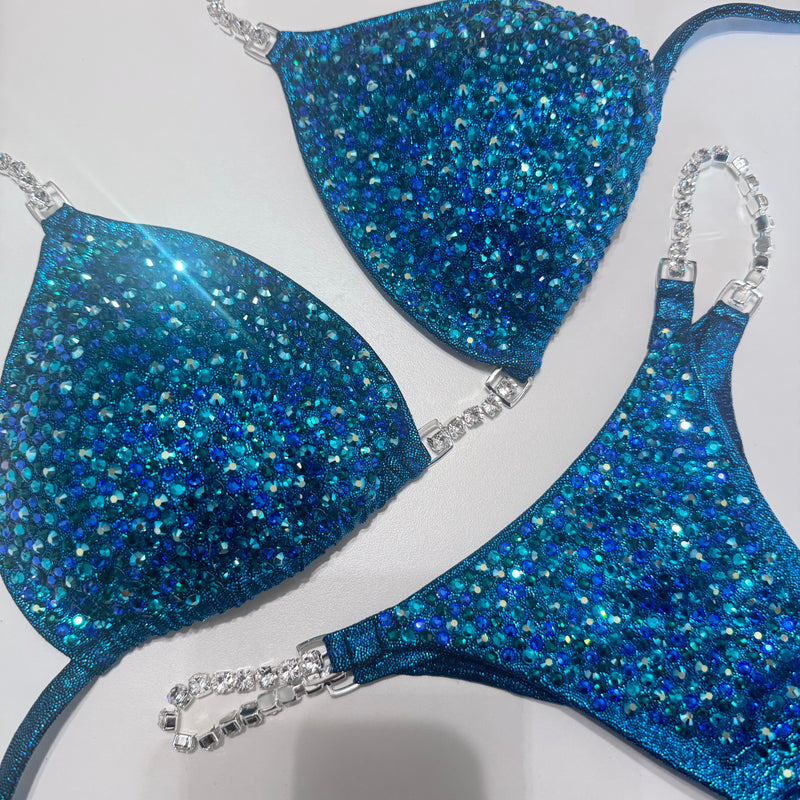 Twinkle Teal Scatter competition bikini