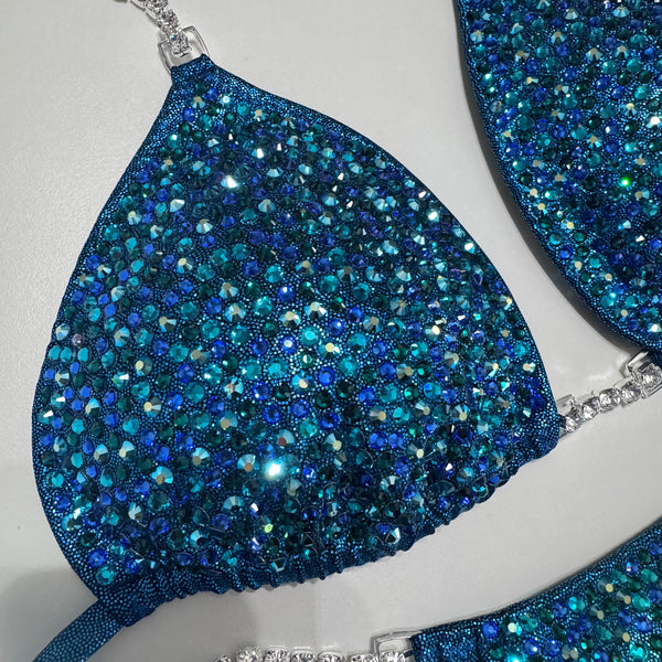 Twinkle Teal Scatter competition bikini