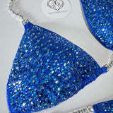 Holo Bright Blue competition bikini