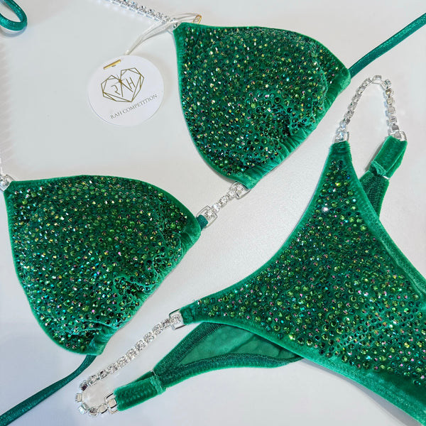 Velvet Kelly Green Competition Bikini