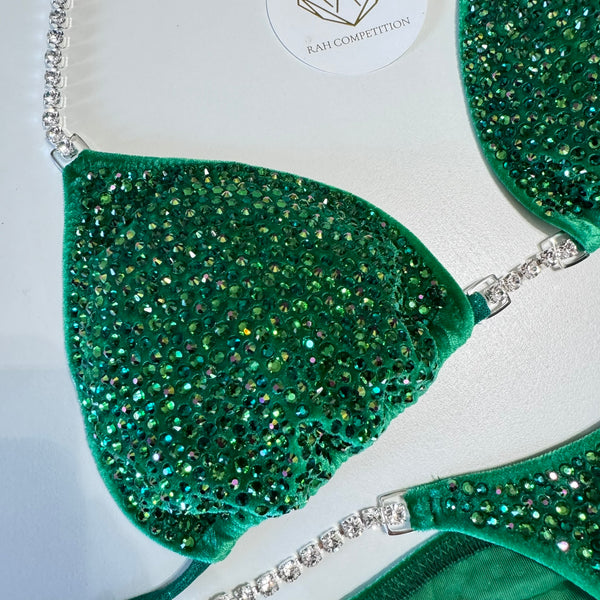 Velvet Kelly Green Competition Bikini