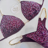 Tricot wine fuchsia wellness suit