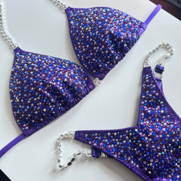 Holo deep purple competition bikini