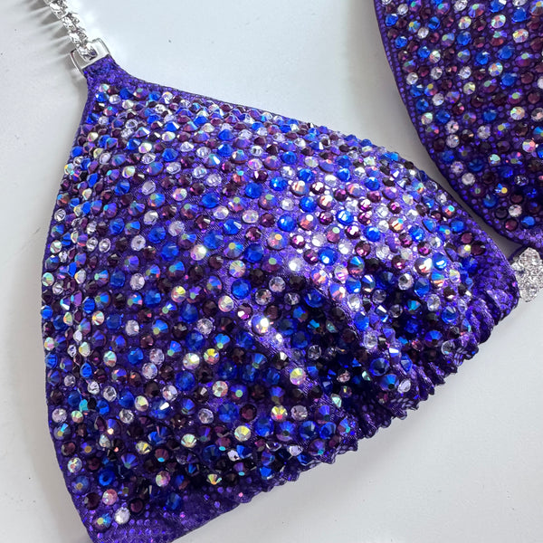 Holo deep purple competition bikini