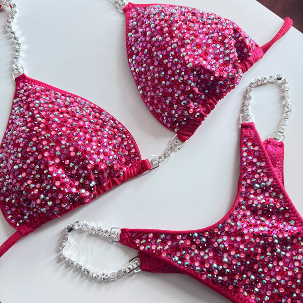 Fuchsia Pink Scatter Competition Bikini