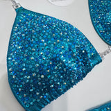 Teal Teal Scatter competition bikini
