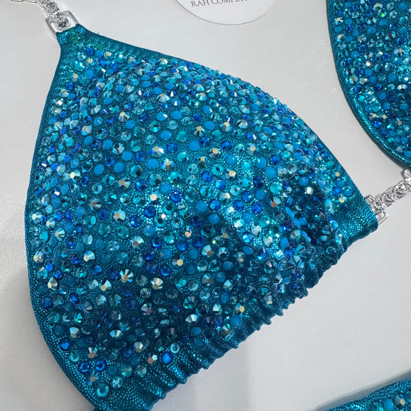 Teal Teal Scatter competition bikini