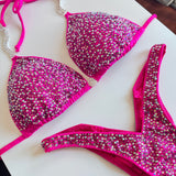 Hot pink scatter figure suit