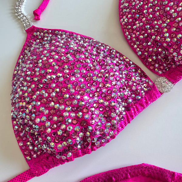 Hot pink scatter figure suit