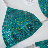 Holo Scatter Green competition bikini